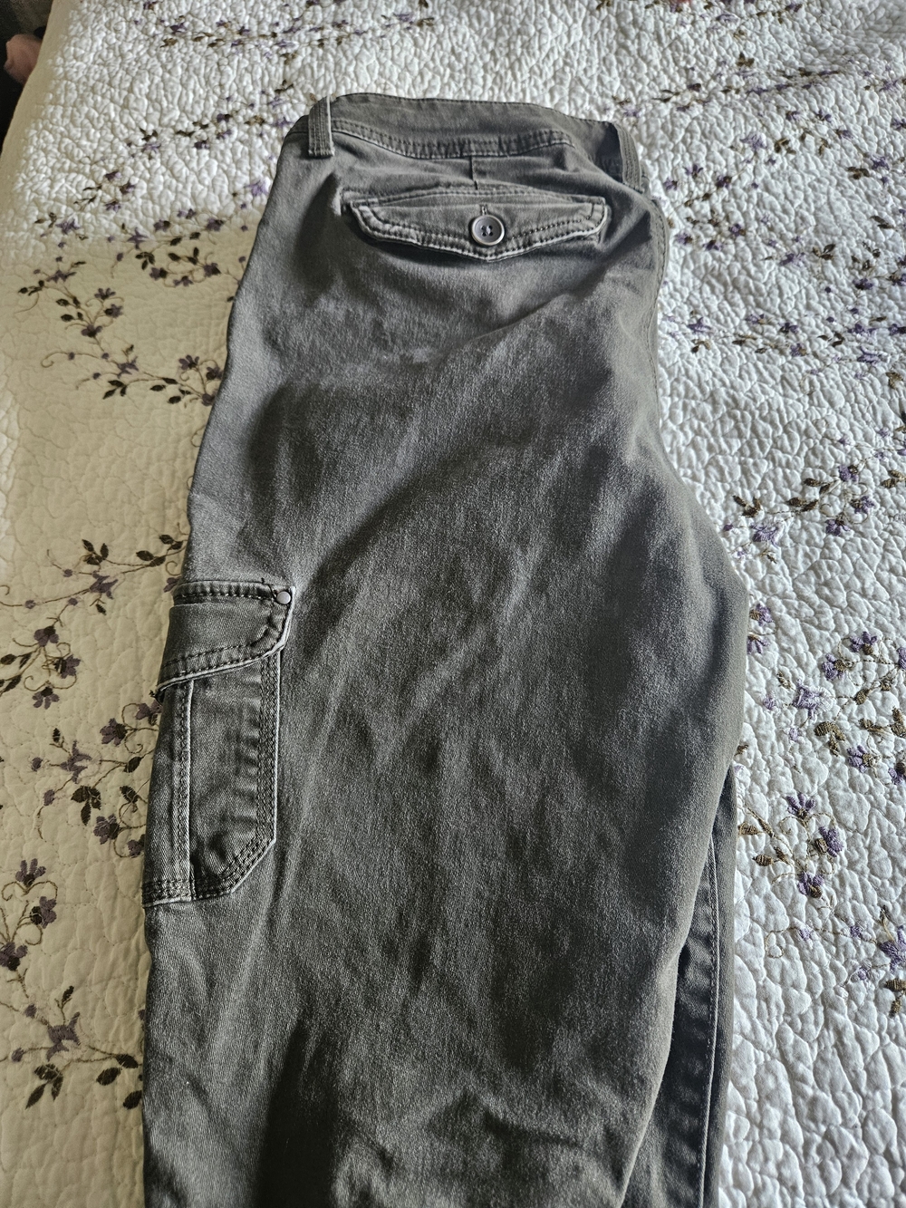 Sonoma Dark Olive Cargo Pants with Side Pocket - Picture 3 of 4